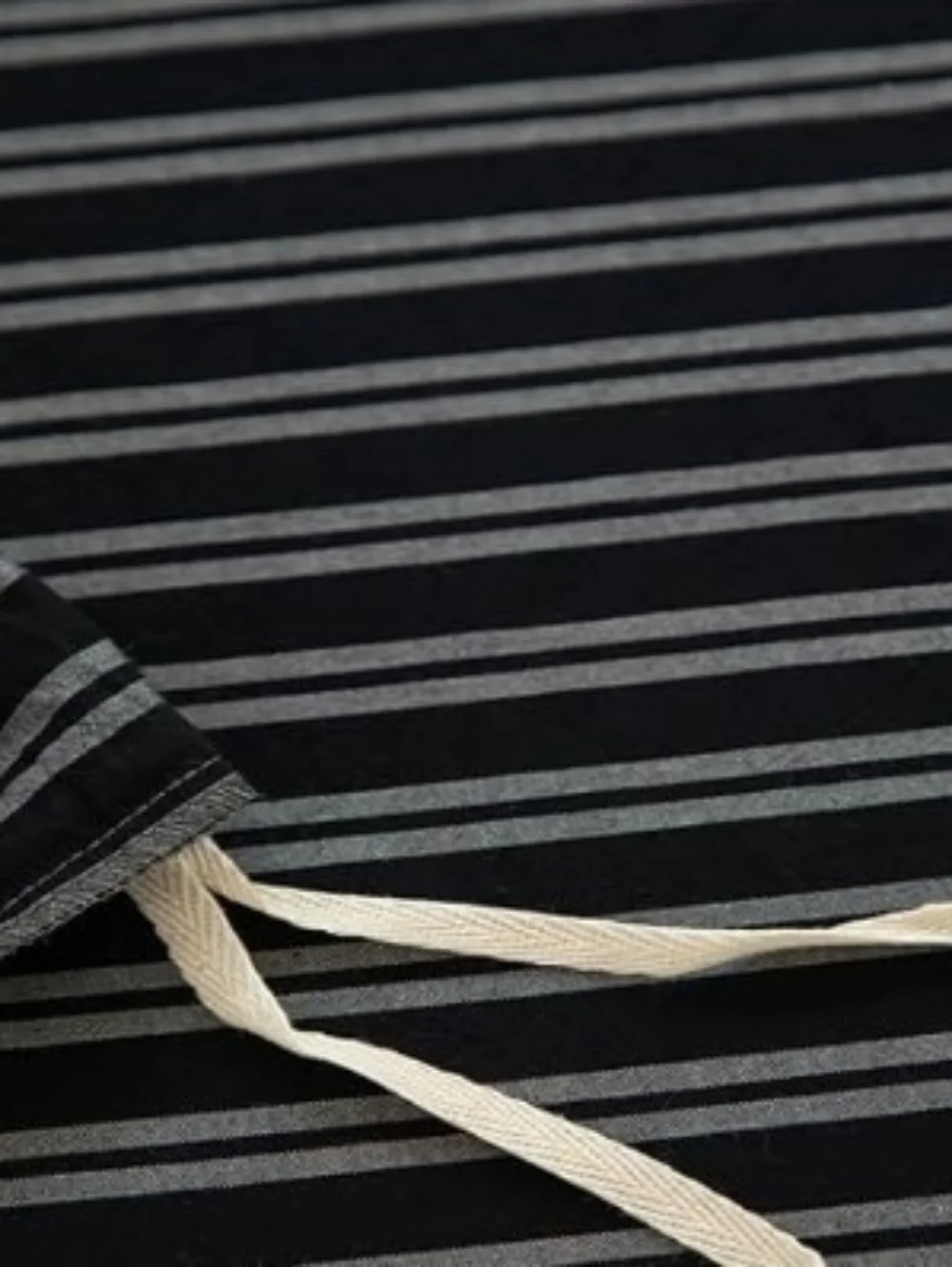 Striped Black and Light Gray Pinstriped Duvet Cover